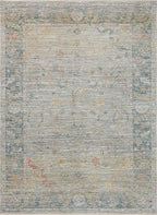 Loloi Magnolia Home by Joanna Gaines Millie Collection MIE-04 Slate/Multi 5'-3" x 7'-6", .25" Pile Height, Area Rug