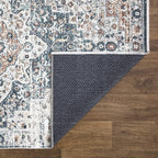 Bloom Rugs Caria Washable Non-Slip 3x5 Rug - Terracotta/Teal Traditional Area Rug for Living Room, Bedroom, Dining Room, and Kitchen - Exact Size: 3' x 5'