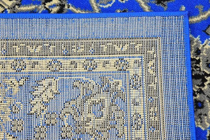 Unique Loom Sialk Hill Collection Area Rug - Washington (5' 3" x 8' Rectangle Dark Blue/Black)