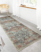 Loloi Skye Collection SKY-06 Apricot/Mist 6'-0" x 6'-0" Round Area Rug