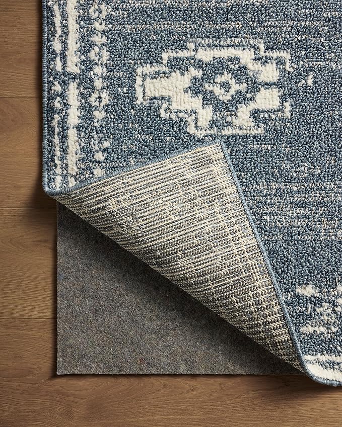 Loloi Magnolia Home by Joanna Gaines Gigi Collection GIG-03 Denim/Ivory 6'-7" x 9'-2" Area Rug