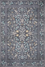 Loloi Rifle Paper Co. Maison Collection MAO-01 Nightingale Black 2'-6" x 12'-0", .19" Pile Height, Runner Rug