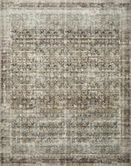 Loloi Amber Lewis Morgan Collection MOG-02 Navy/Sand 7'-3" x 9'-3" 38" Thick Area Rug feat. CloudPile, Neutral, Room Décor, Vintage Inspired, Livingroom, Bedroom, Dining Area