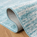 SAFAVIEH Area Rug 6x9 - Adirondack Collection - Aqua & Ivory, Modern Ombre Design, Non Shedding & Easy to Clean, Ideal for Living Room, Bedroom, Office, Dining Space (ADR113J)