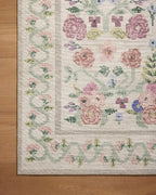 Loloi Rifle Paper Co. Rosa Collection RSA-01 Ivory 2'-6" x 12'-0" Runner Rug