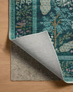 Loloi Rifle Paper Co. Canopy Collection CNP-05 Teal 2'-0" x 3'-0" Accent Rug