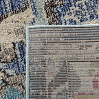SAFAVIEH Monaco Collection Accent Rug - 4' x 5'7", Navy & Light Blue, Medallion Distressed Design, Non-Shedding & Easy Care, Ideal for High Traffic Areas in Entryway, Living Room, Bedroom (MNC243N)