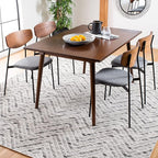SAFAVIEH Adirondack Collection Area Rug - 5'1" x 7'6", Ivory & Charcoal, Chevron Design, Non-Shedding & Easy Care, Ideal for High Traffic Areas in Living Room, Bedroom (ADR104N)