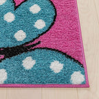 Well Woven Modern Rug Daisy Butterflies Pink 3'3'' x 5' Accent Entry Way Bright Kids Room Kitchn Bedroom Carpet Bathroom Soft Durable Area Rug