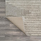 JONATHAN Y Elm Diamond Stripe Shag Gray/Ivory Indoor Area Rug, 3x5, Geometric, Bohemian, Contemporary, Easy-Cleaning for Living Room, Bedroom, Kitchen, Pet Friendly, Non-Shedding (MOH408B-3)