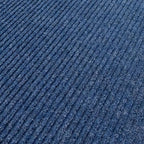 English Home Custom Size Non Slip Striped Design Durable PVC Non Slip Backing Tough Pile Runner Rug for Hallway, Outdoor, Indoor, Commercial, Residential, Pool, Office (Dark Blue, 26" x 15')