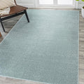 Eyely UES100S-8 Supersoft Haze Solid Low-Pile Indoor Area Rug Casual;Contemporary;Solid;Traditional, Bedroom, Kitchen, Living Room, Easy-Cleaning, Non-Shedding, 8 X 10, Light Blue