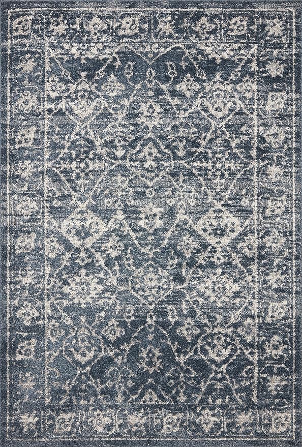 Loloi Magnolia Home by Joanna Gaines Gigi Collection GIG-02 Navy/Stone 7'-10" x 10' Area Rug