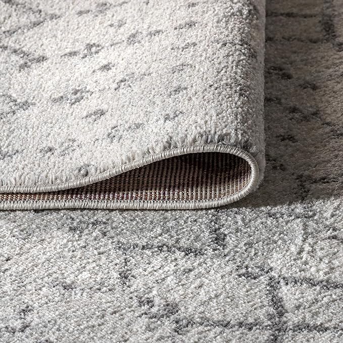 JONATHAN Y Boho Vintage Diamond Cream/Gray Runner Rug 2X18 ft, Moroccan Hype for Living Room, Bedroom, Kitchen, Office, Easy-Cleaning, High Traffic, Pet-Friendly, Non-Shedding (MOH101B-218)