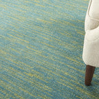 Nourison Home Nourison Essentials Blue Green 7' x Square Area Rug - Easy Clean, Non Shedding, Bed Room, Living Room, Dining Room, Kitchen (7' x Square)
