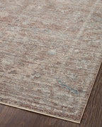 Loloi Magnolia Home by Joanna Gaines Millie Collection MIE-04 Brick/Fog 11'-6" x 15'-7", .25" Pile Height, Area Rug