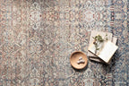 Loloi Chris Loves Julia Jules Collection JUL-06 Denim/Spice 2'-6'' x 9'-6'', .13" Pile Height, Runner Rug