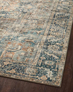 Loloi Margot Collection MAT-02 Terracotta/Lagoon 5'-0" x 7'-6" Area Rug feat. CloudPile, No-Shed Easy Clean Large Patterned Area Rug for Living Room, Bedroom, Dining Area