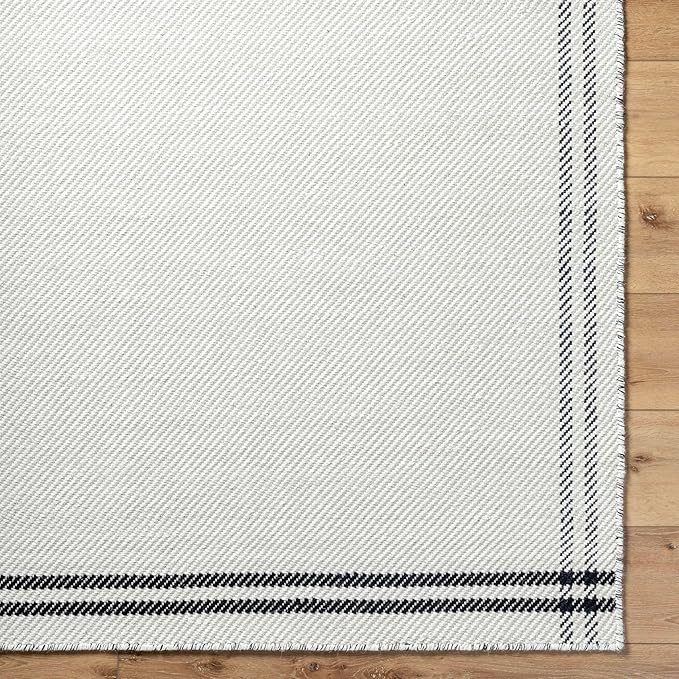 Mark&Day Wool Rugs, 6x9 Janmichael Cottage Light Silver/Black Area Rug, Silver Black Carpet for Living Room, Bedroom or Kitchen (6' x 9')