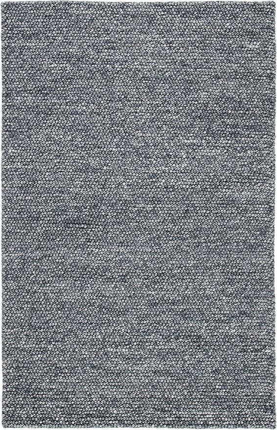 SAFAVIEH Natura Collection Accent Rug - 2' x 3', Dark Grey, Handmade Wool Blend, Textured Design, Ideal for Hallway, Bedroom, Foyer (NAT620H)