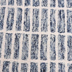 Hand-Tufted 100% Wool Area Rug – Unique Modern Geometric Grid Pattern, Soft Plush Textured Carpet for Living Room, Bedroom, Dining Room & Entryway (Denim Blue, 8' x 10')