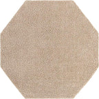 Unique Loom Solid Shag Collection Area Rug (7' 10" Octagon, Taupe)