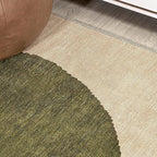 JONATHAN Y Machine Washable Cream/Green Indoor Area Rug 4X6 ft, Cirkel Minimalist Geometric Dot for Living Room, Bedroom, Kitchen, Office, Easy-Cleaning, Pet-Friendly, Non-Shedding WSH113C-4