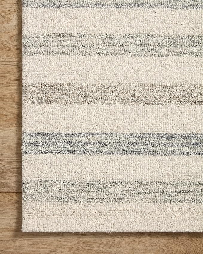 Loloi Chris Loves Julia Chris Collection CHR-05 Ivory/Slate 2'-3'' x 3'-9'', .50" Pile Height, Accent Rug