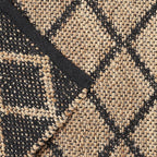 REDEARTH · Jute Cotton Area Rug, Sustainable Handwoven, Non-Shedding, Soft & Durable – Reversible, Neutral Tones for Home Décor in Living Room, Dining, Bedroom (Sierra Loom Black, 2'x6'), Set of 2