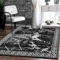 GLORY RUGS Area Rugs Marble 8x10 Black Gray Carpet Modern Abstract Rug Living Room Dining Bedroom Rug