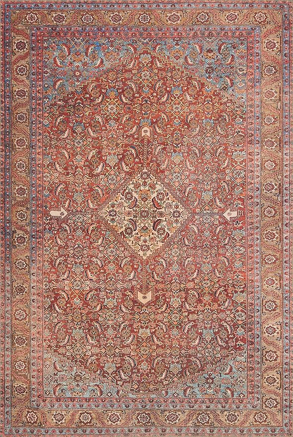 Loloi Loren Collection LQ-06 Red/Multi 7'-6" x 9'-6" Area Rug