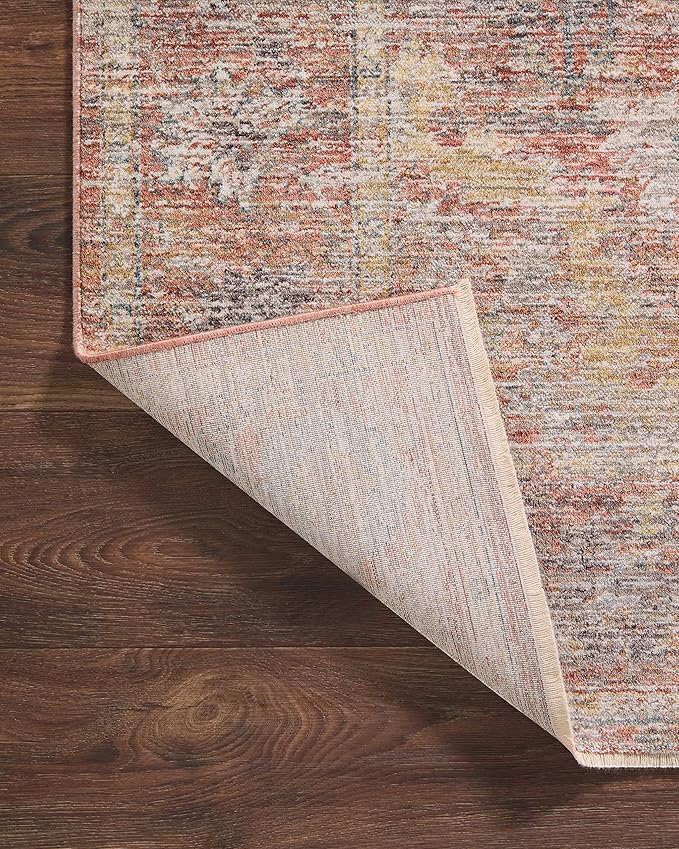 Loloi Magnolia Home by Joanna Gaines Millie Collection MIE-04 Sunset/Multi 7'-10" x 10', .25" Pile Height, Area Rug