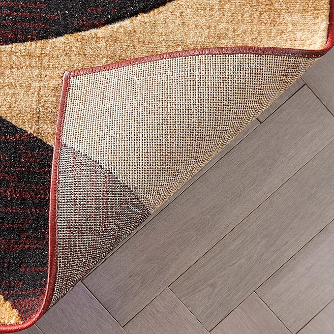 Well Woven Dulcet Bingo Red Modern Geometric Area Rug (5'3" x 7'3")