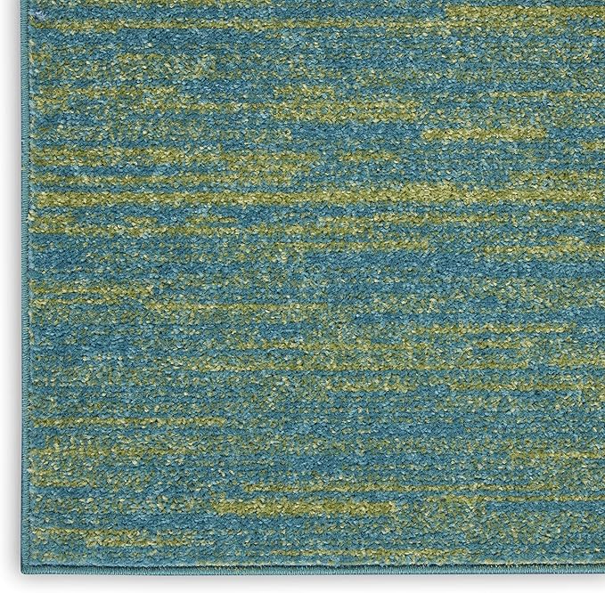 Nourison Home Nourison Essentials Blue Green 5' x 7' Area Rug - Easy Clean, Non Shedding, Bed Room, Living Room, Dining Room, Kitchen (5' x 7')