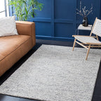 Safavieh Area Rug 6x8 - Natura Collection - Light Grey & Ivory, Handmade Wool Blend, Textured Design, Ideal for Living Room, Bedroom, Dining Space (NAT620G)