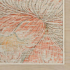 Dash & Albert Zell Multi Machine Washable Rug, 5 X 8 Feet, Multicolored/Tan Floral Pattern