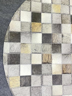 Round Area Rug – Soft Modern Carpet for Living Room, Bedroom, Entryway – Non-Slip Durable Floor Mat for Home Décor (Grey_5X5)