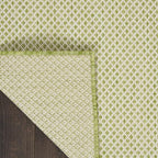 Nourison Home Courtyard Ivory Green 8' x 10' Area Rug - Easy Clean, Non Shedding, Bed Room, Living Room, Dining Room, Kitchen (8' x 10')