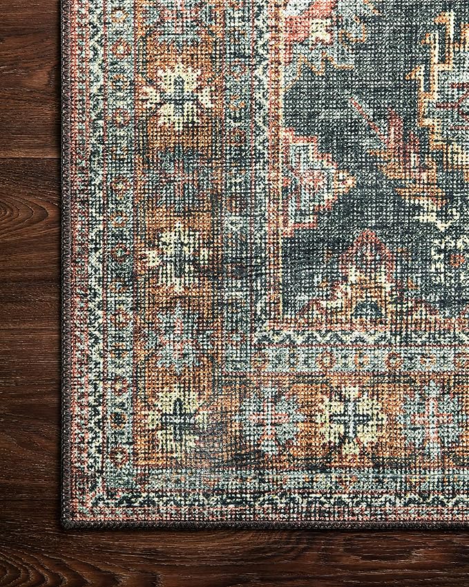 Loloi Skye Collection SKY-10 Sea/Rust 7' x 9' Oval Area Rug