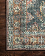 Loloi II Skye Collection SKY-10 Sea/Rust 3'-6" x 5'-6" Accent Rug