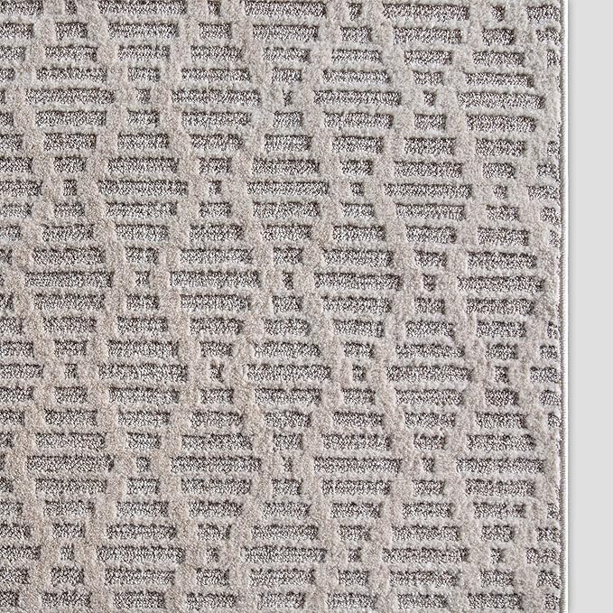 Well Woven Custom Size Hallway & Stair Runner- Harlow Babylon Taupe 31 Inches Wide x 19 Feet Long Runner (31" x 19') Runner Rug - Moroccan Diamond Pattern, Ultra-Soft, Easy-Clean