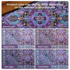 Kokia 8x10 Washable Area Rugs Violet Purple with Vintage Orient Design Soft Rug for Living Room or Bedroom Non-Slip Low Pile Stain Resistance Features Distressed Medallion Pattern