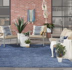 Nourison Home Nourison Essentials Navy Blue 10' x 14' Area Rug - Easy Clean, Non Shedding, Bed Room, Living Room, Dining Room, Kitchen (10' x 14')