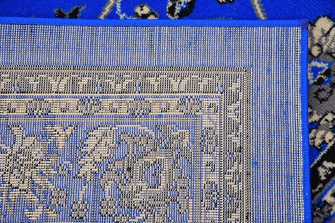 Unique Loom Sialk Hill Collection Area Rug - Washington (8' Square Dark Blue/Black)