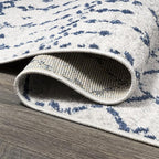 JONATHAN Y Boho Vintage Diamond Cream/Navy Indoor Area Rug 9X12 ft, Moroccan Hype for Living Room, Bedroom, Kitchen, Office, Easy-Cleaning, High Traffic, Pet-Friendly, Non-Shedding (MOH101F-9)
