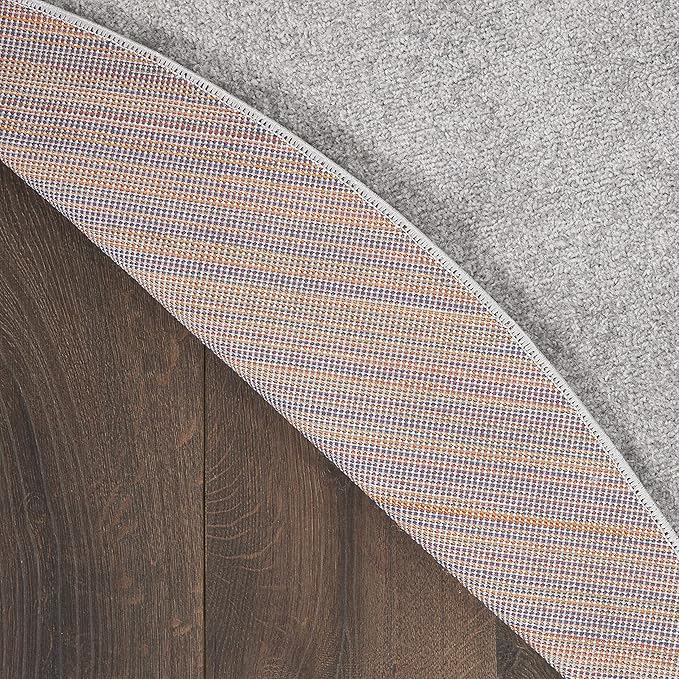 Nourison Home Nourison Essentials Silver Grey 6' x 9' Oval Area Rug - Easy Clean, Non Shedding, Bed Room, Living Room, Dining Room, Kitchen (6' x 9' Oval)