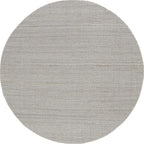 Nuloom Elfriede Handmade, Grey/Ivory, 6' Round, Jute & Cotton, Textured and Earthy, High Traffic, Stain Resistant, Easy Clean, Durable Area Rug for Bedroom, Living Room, Dining, Entryway