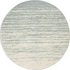 SAFAVIEH Adirondack Collection Area Rug - 7' Round, Slate & Cream, Modern Ombre Design, Non Shedding & Easy to Clean, Ideal for Living Room, Bedroom, Office, Dining Space (ADR113T)