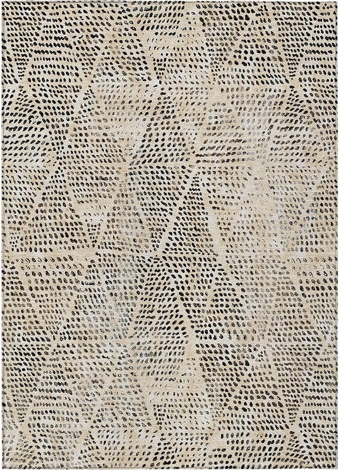 Addison Rugs Chantille ACN591 Beige 2'6" x 3'10" Indoor Outdoor Area Rug, Easy Clean, Machine Washable, Non Shedding, Bedroom, Living Room, Dining Room, Kitchen, Patio Rug