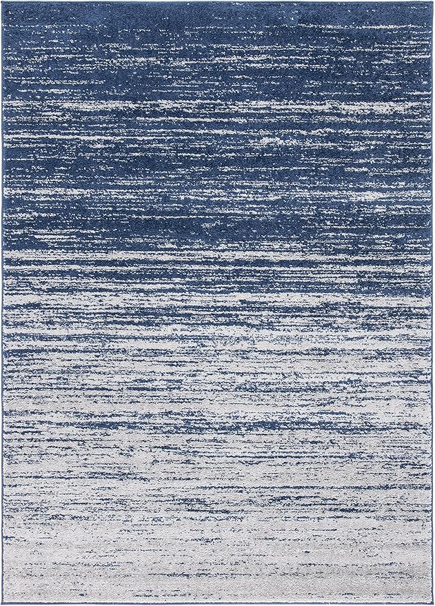 SAFAVIEH Adirondack Collection Accent Rug - 2'6" x 4', Navy & Grey, Modern Ombre Design, Non Shedding & Easy to Clean, Ideal for Front Door, Kitchen, Entryway, Accent Space (ADR113E)